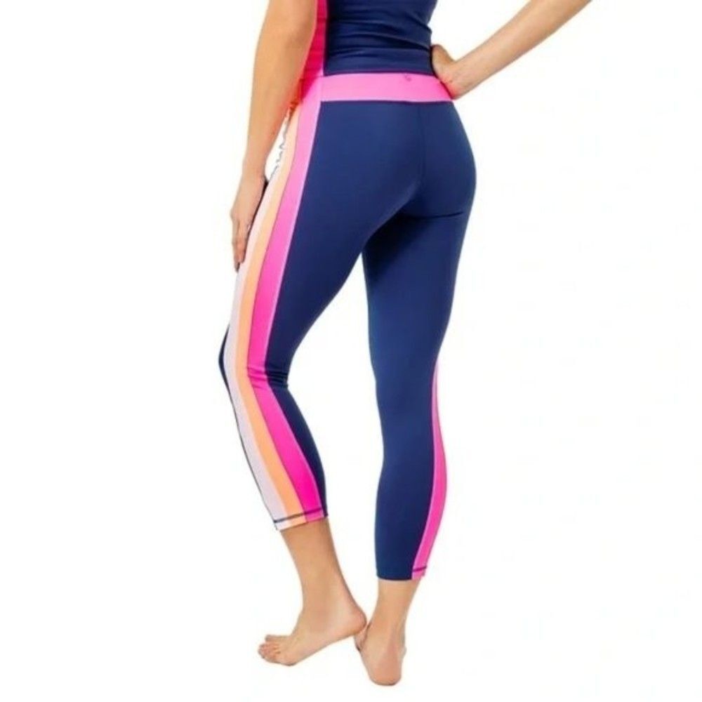 LILLY PULITZER Pants Womens XXS Blue Pink 24" Weekender High-Rise Midi Leggings - Picture 11 of 11